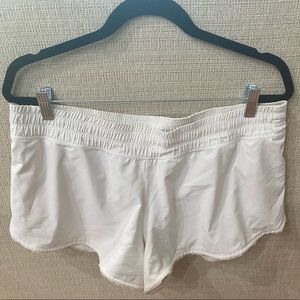 Size 10 white lululemon shorts